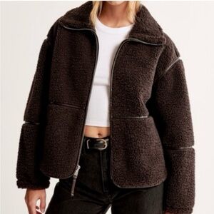 Abercrombie & Fitch Chocolate Brown Sherpa L